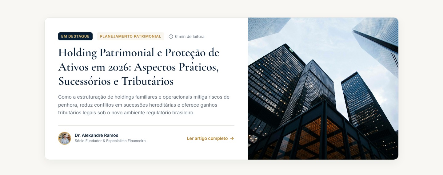 Área de conteúdos jurídicos da Prime Capital Advocacia.